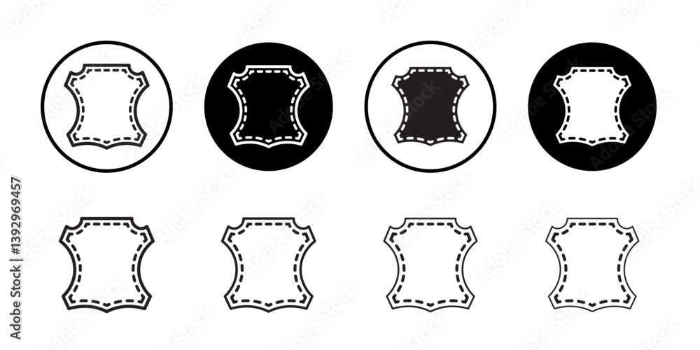 Poster leather icon vector logo set collection for web app ui