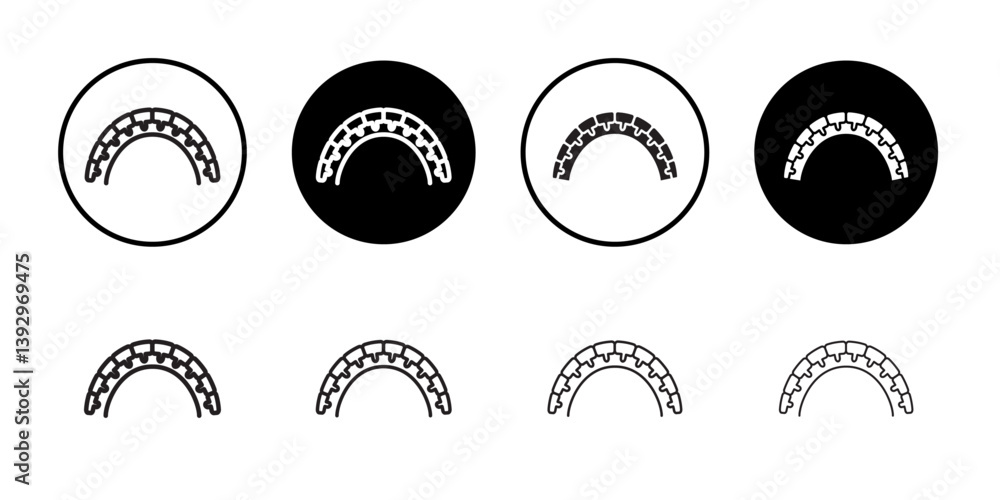 Poster lingual braces icon vector logo set collection for web app ui