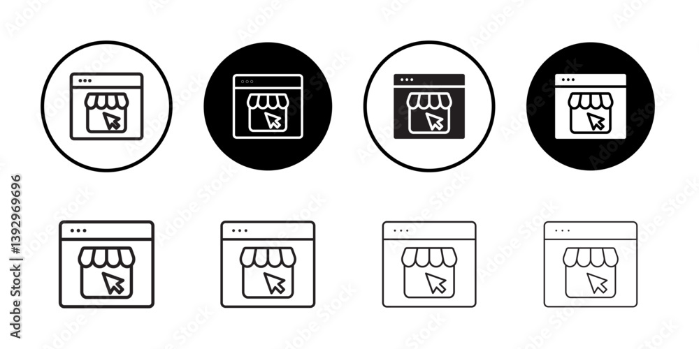 Poster marketplace icon vector logo set collection for web app ui