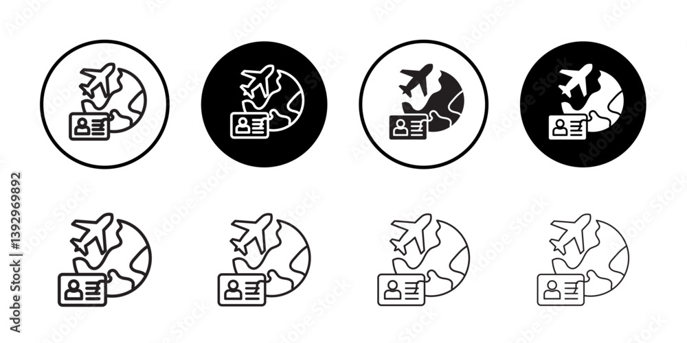 Poster mice tourism icon vector logo set collection for web app ui