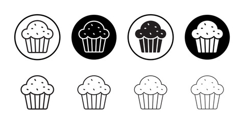 Muffin Icon vector logo set collection for web app ui