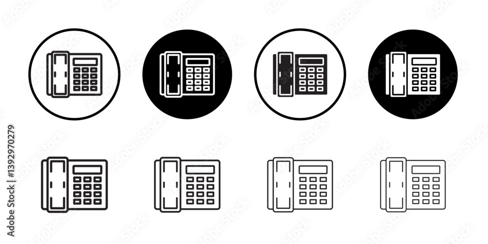Poster office phone icon vector logo set collection for web app ui