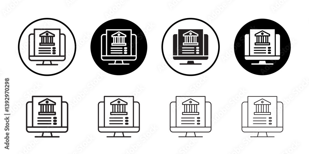 Poster official information online icon vector logo set collection for web app ui