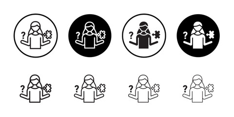 Problem solving skills icon vector logo set collection for web app ui