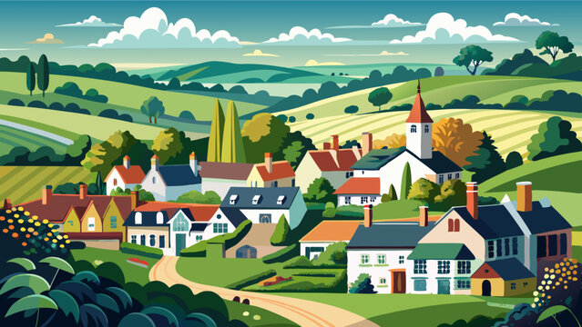 Views of East Meon village in the South Downs National Park, Hampshire, UK
