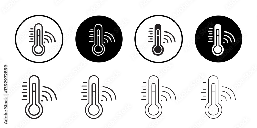 Aufkleber smart temperature icon vector logo set collection for web app ui