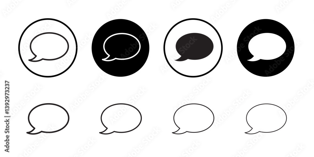 Aufkleber speech bubble icon vector logo set collection for web app ui