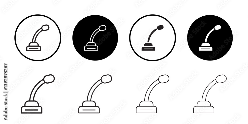Poster speaker microphone icon vector logo set collection for web app ui