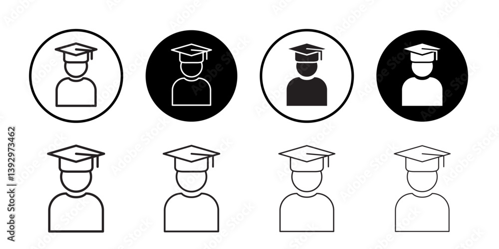 Poster student icon vector logo set collection for web app ui