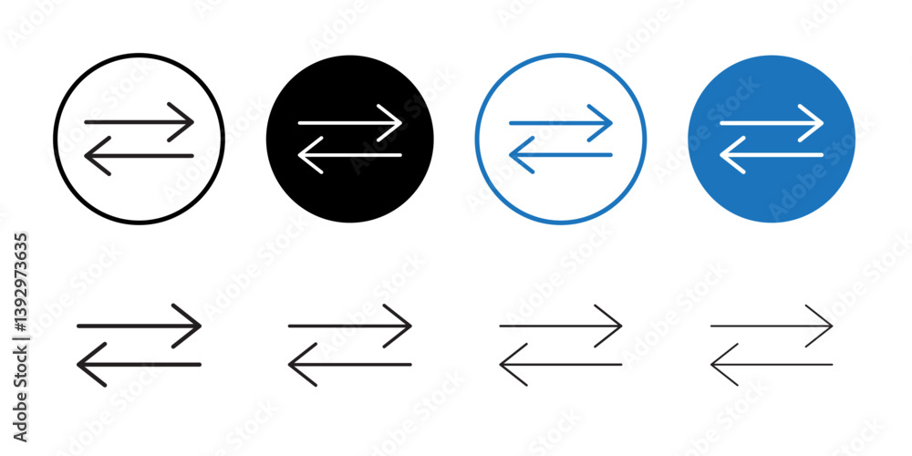 Poster swap icon vector logo set collection for web app ui