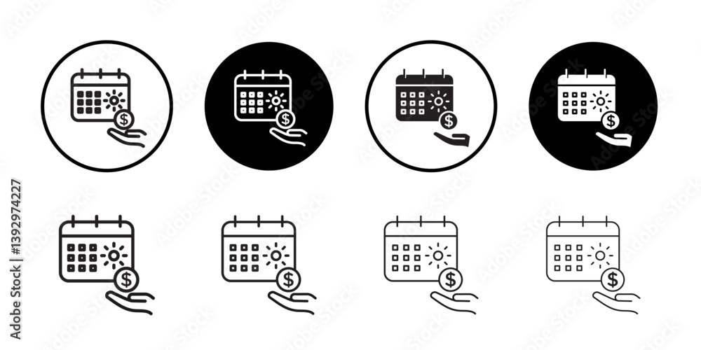 Poster unlimited pto icon vector logo set collection for web app ui