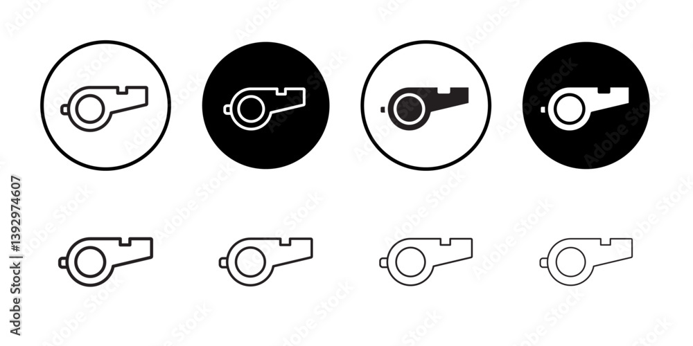 Aufkleber whistle icon vector logo set collection for web app ui