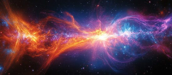 Fototapeta premium Cosmic Nebula Collision, Space, Science, Background, Stock Photo