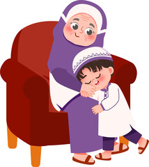 Grandmother's Embrace: A Tender Moment of Intergenerational Love