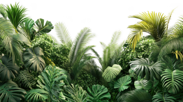 Tropical plants background green foliage jungle leaves monstera palms nature wallpaper backdrop design