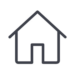 Simple House Representing Home or Start Page Icon Design