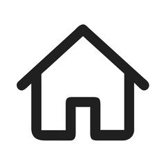 Simple House Representing Home or Start Page Icon Design