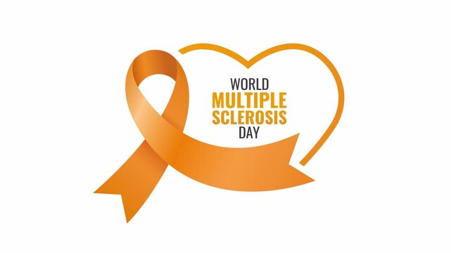 Multiple Sclerosis Awareness Ribbon. Transparent background with alpha channel
