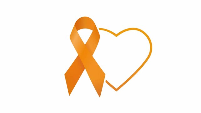 Multiple Sclerosis Awareness Ribbon. Transparent background with alpha channel
