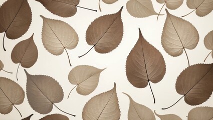Obraz premium Dried leaves, light beige