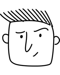 Line cartoon draw, man draw