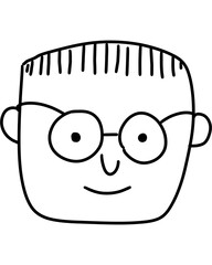 A men wearing sunglasses drawing