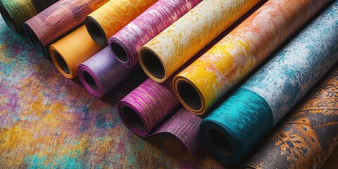 Paper Rolls on Table