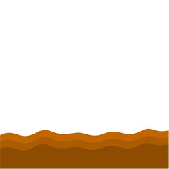 Obraz premium Flat Style Brown Soil Layer
