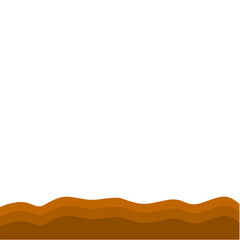 Obraz premium Flat Style Brown Soil Layer