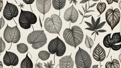 Monochrome leaf pattern (1)