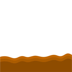 Obraz premium Flat Style Brown Soil Layer