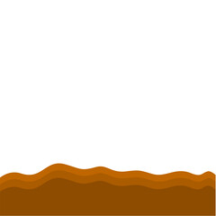 Flat Style Brown Soil Layer