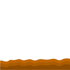 Fototapeta premium Flat Style Brown Soil Layer
