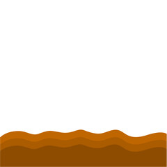 Obraz premium Flat Style Brown Soil Layer