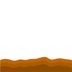 Obraz premium Flat Style Brown Soil Layer