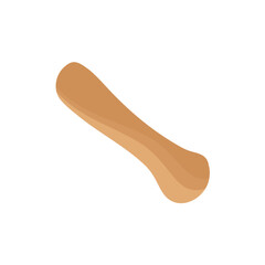 Wooden pestle. Kitchen tool vector illustration.
