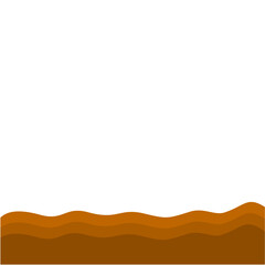 Obraz premium Flat Style Brown Soil Layer