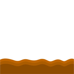 Flat Style Brown Soil Layer