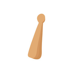 Wooden pestle. Kitchen tool vector illustration.