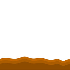Flat Style Brown Soil Layer