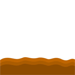 Flat Style Brown Soil Layer
