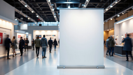 Modern Exhibition Space with Blank Display