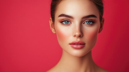 Fototapeta premium Woman with blue eyes