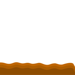 Fototapeta premium Flat Style Brown Soil Layer