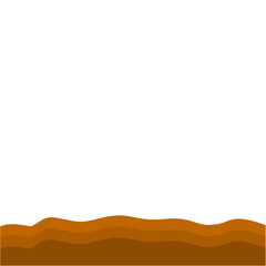 Obraz premium Flat Style Brown Soil Layer
