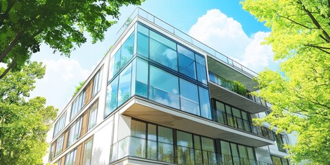 Modern skyscraper with many windows