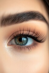 Obraz premium Woman's eye with long lashes