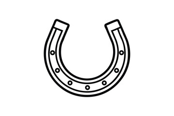 Line art drawing of a horse shoe.eps