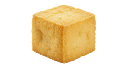 Single bright yellow cube simplistic design suitable for creative projects