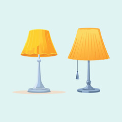 Obraz premium Two Yellow Lamps for Home Decoration
